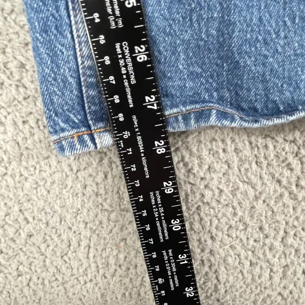 Abercrombie Fitch The 90s Straight Mid Rise Jeans Women 33(38x28) Medium Wash - Image 9