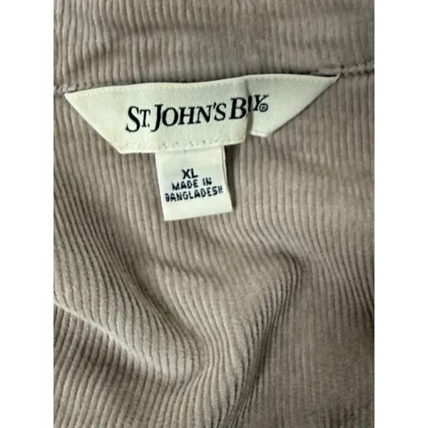 Vintage St. John's Bay Blazer Womens Size XL Tan Corduroy Jacket Retro Career‎ - Image 7