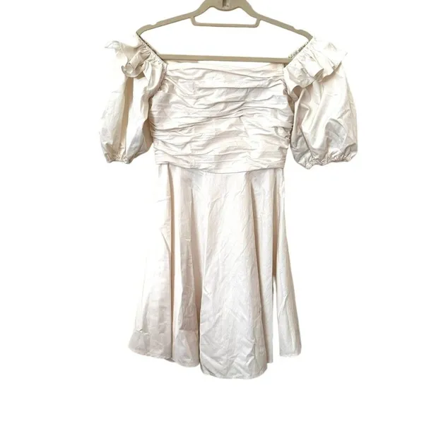 PRABAL‎ GURUNG x JC PENNEY Off Shoulder Ruffle Mini Dress Sz 4 - Image 2