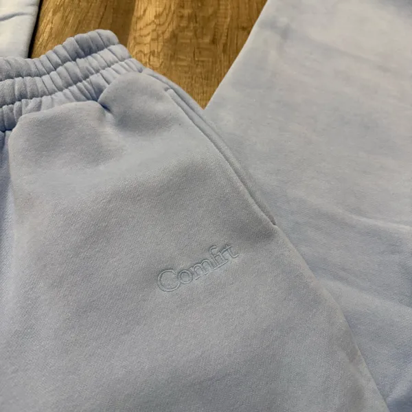 Comfrt Powder Blue Heavyweight Oversized Jogger Sweatpants - Image 3