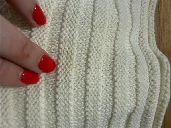 Barbour Pima Cotton Linsi Knit Cream Sweater Sz 12 - Image 8