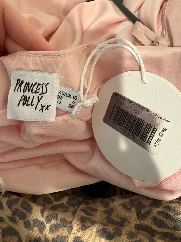 NWT Princess Polly Pale Pink Cowl Neck Mini Dress - Image 3