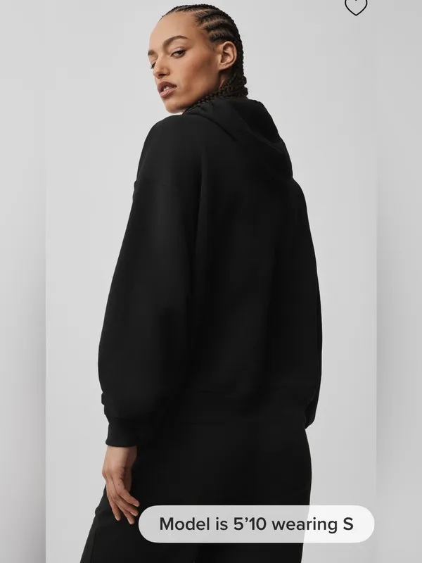 ALO Yoga NWT Accolade Full Zip Hoodie Black Size M - Image 3