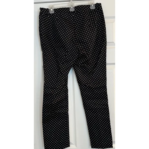 Lauren Ralph Lauren Dress Pants Women's Sz 10 Black Polka Dot Preppy Career EUC‎ - Image 4