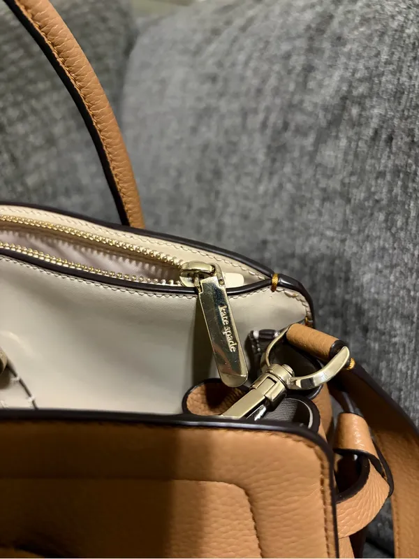 Kate Spade Bungalow Large Satchel - Tan Leather with Dust Bag - Image 5