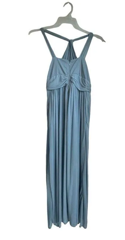 Birdy Grey Kiko halter Formal fairy bridesmaid dress Mesh dusty blue size medium - Image 2