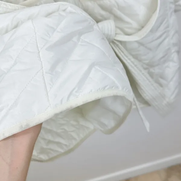 Athleta Mendocino Puffer Coat Quilted White Light Quilted Belted Size 2X NWT - Image 16