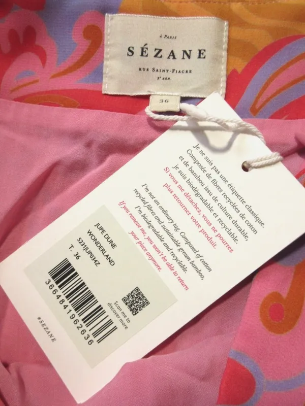 Sézane NWT Dune in Wonderland Print Pleated Chiffon A-line Midi Skirt 36 / US 4 - Image 7