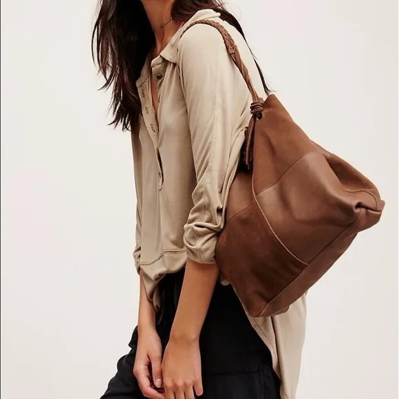 NWT Free People + Sundown Wilds Suede Nubuck Burgundy Bag - Image 2