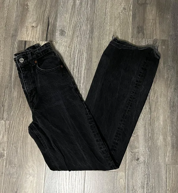 ZARA Black Wide Leg Jeans - Image 2