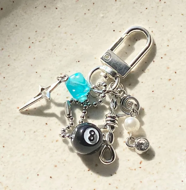 Handmade grunge funky y2k bag charm/accessory/key chain🖤 - Image 4