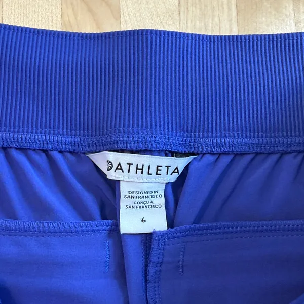 Athleta Brooklyn Ankle High-Rise Blue Casual Activewear Pull On Pant, 6 - Image 7