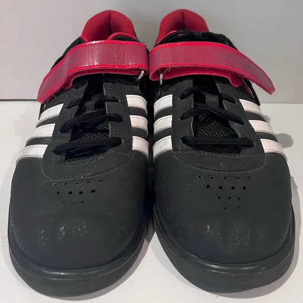 Adidas Powerlift 2.0 Black, Red, White Weightlifting Trainer Shoes‎ Men's Size 9 - Image 2