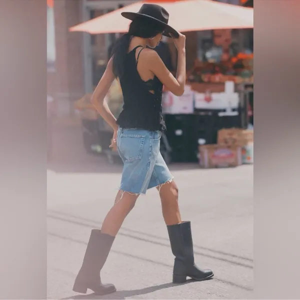 NWOB FRYE Anthropologie Frye Campus 14L Wide Calf Boots in Black Gatsby Leather - Image 3