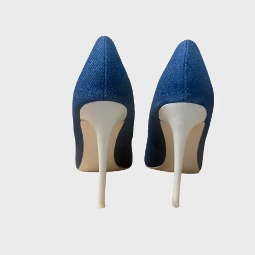NWOB Steve Madden Denim Pumps 8.5 - Image 6