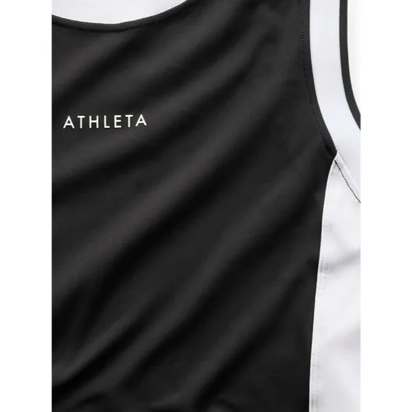 New Athleta M Power Serve Muscle Tank Medium Black Bright White - Image 5