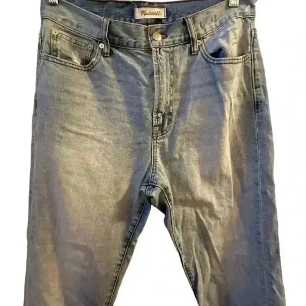 Madewell Women's High Rise Straight Jeans Size 28 Blue Denim‎ - Image 13