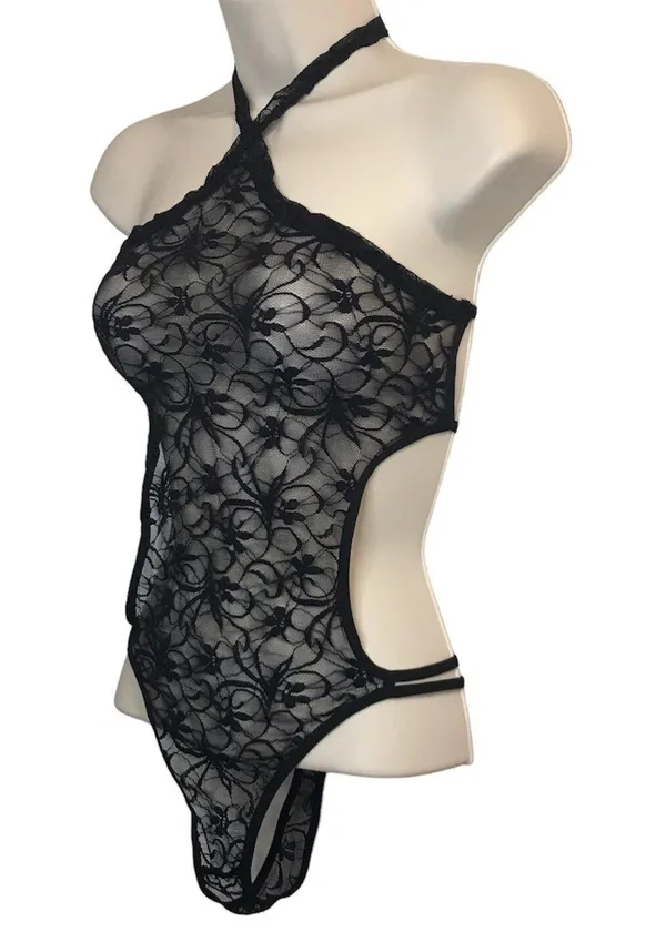 Halter neck backless Strappy Teddy Lingerie. New. Size Large - Image 7