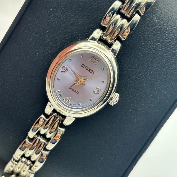 GITANDE Silver-tone Oval Dial Women’s Quartz Watch Working New Battery - Image 2