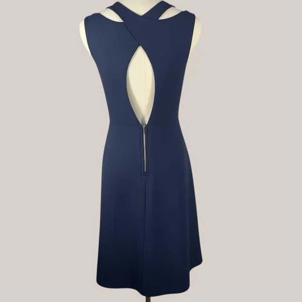 Ya Los Angeles Fit and Flare Navy Blue Dress Size M - Image 6