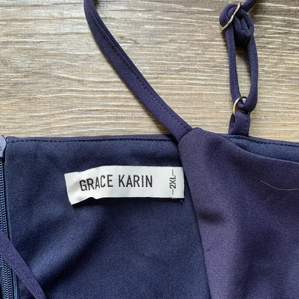 Grace Karin Navy Blue Cocktail Dress 2XL - Image 3