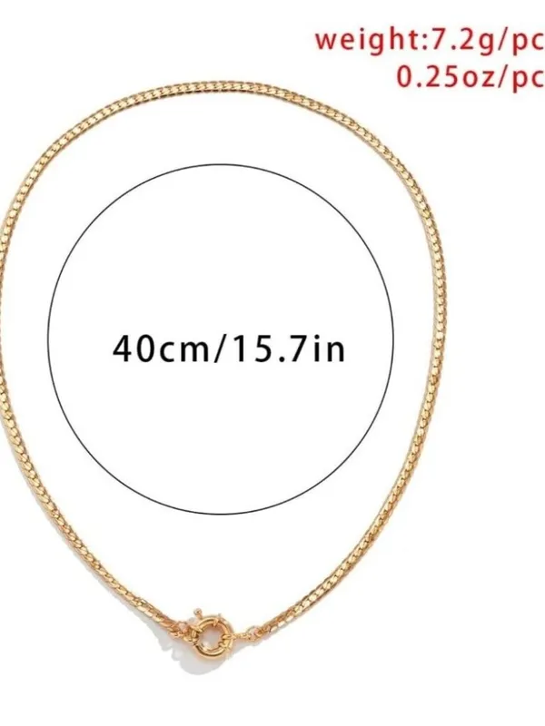 18K Gold Plate Snake Charm Holder Necklace Stainless Steel Womens Jewelry Trendy - Image 8
