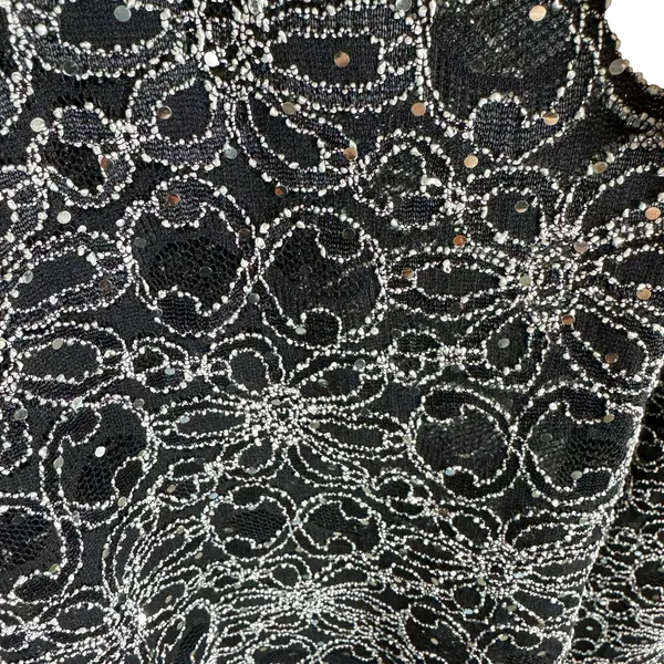 Shannon Ford New York Lace Floral Embroidered 3/4 Sleeve Open Sheer Blouse Sz‎ L - Image 3