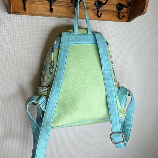 Disney Loungefly Stitch Chef Cupcake Mini Backpack‎ Green Blue - Image 5