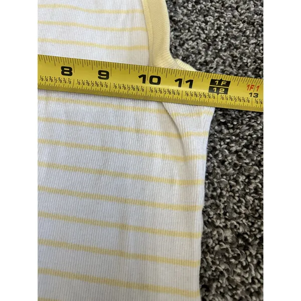 A New Day yellow and white striped sleeveless tank top M - Image 6