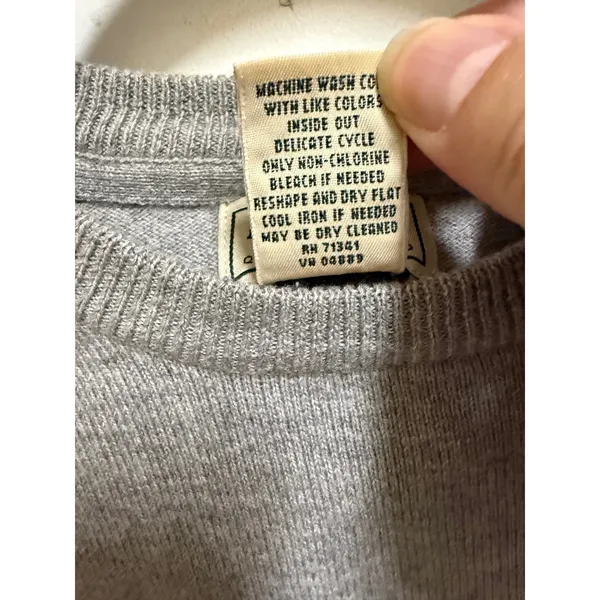 L.L.Bean Women's Cotton Cashmere Crewneck Sweater Gray Small Regular - Image 6