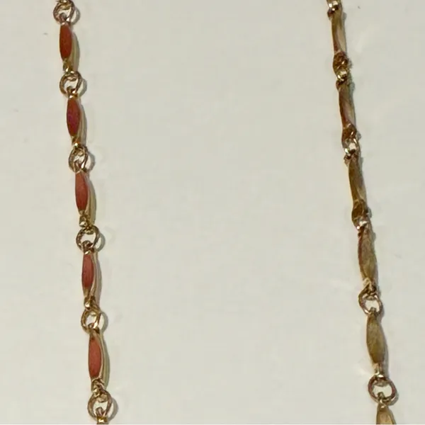 Gold Tone Thin Long Necklace Jewelry‎ - Image 2