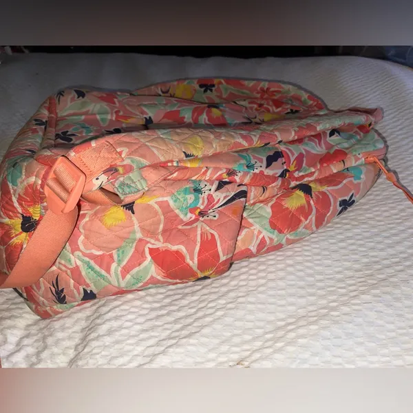 Vera Bradley Floral Cotton Quilted Women's Backpack AS IS - Image 7