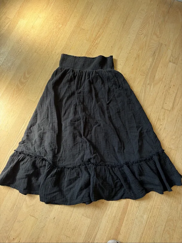 Quince 100% Organic Cotton Gauze Smocked Maxi Skirt Medium - Image 6