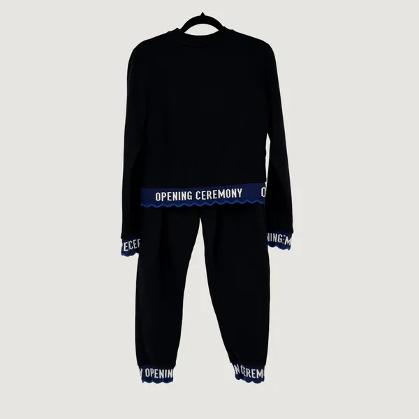 Opening Ceremony Black Scalloped Logo Sweatshirt and Jogger Set‎ Womens XS - Image 2