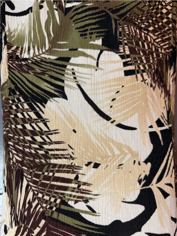 Serendipity Maui Tropical Maxi Dress Size L Rayon Palm Print Resort Boho - Image 7