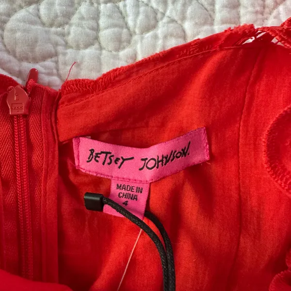 Betsey Johnson Mini Dress Eyelet - Image 3