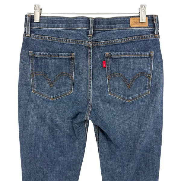 Levi's Straight 525 Jeans Women 29x31 Blue Perfect Waist Mid Rise Minimalist - Image 6