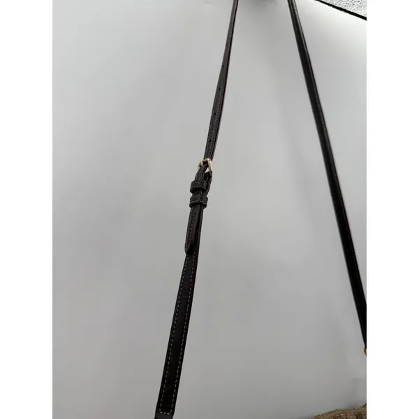 Coach Kelsey Satchel Crossbody Bag Khaki Brown Signature C Jacquard‎ Canvas - Image 7