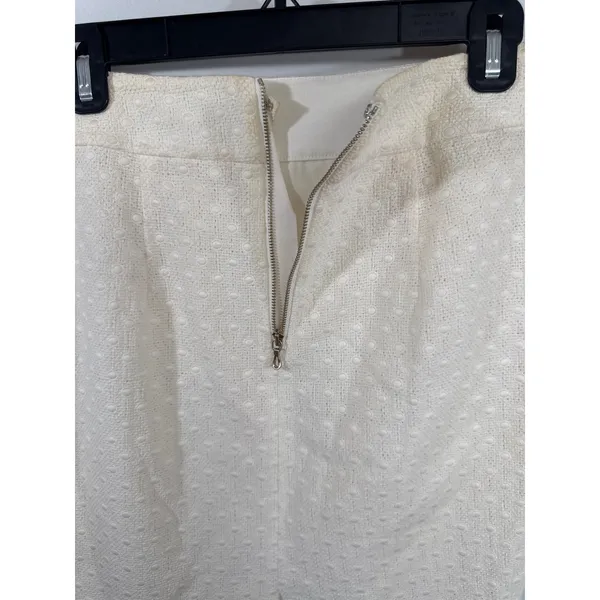 Ann Taylor Ivory Swift Dots Cotton Pencil Skirt Women Size 4 Preppy Academia - Image 5