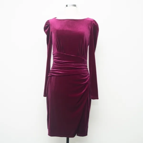 Lauren Ralph Lauren Velvet Cocktail‎ Dress Size 2 - Image 2