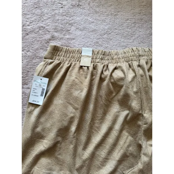 Maurices Shorts Women's Beige Faux Suede Lace Up Stretch Drawstring Size‎ XL NWT - Image 7