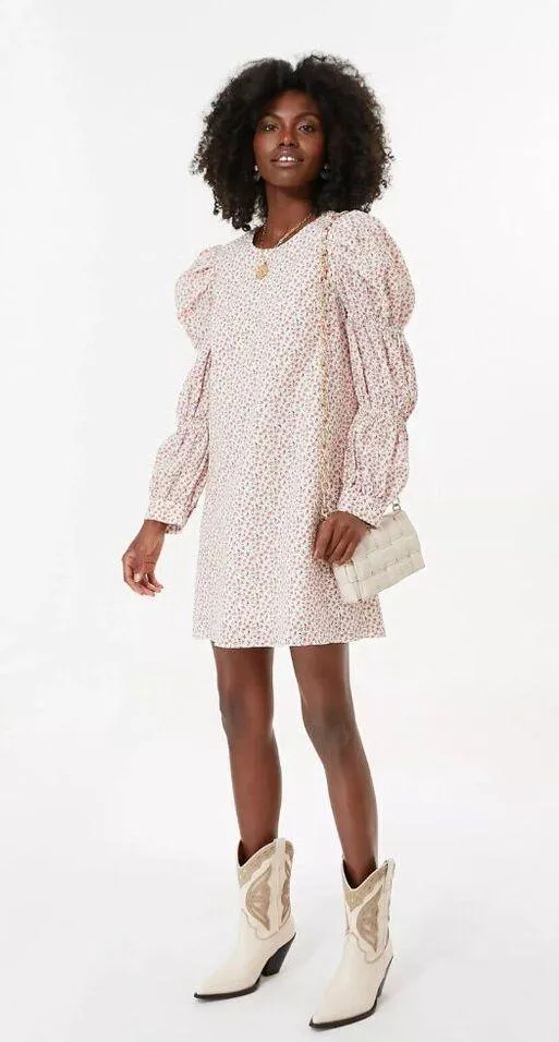 NWT Tuckernuck Hyacinth House Clemons Mini Textured Floral Puff Sleeve Dress S - Image 6