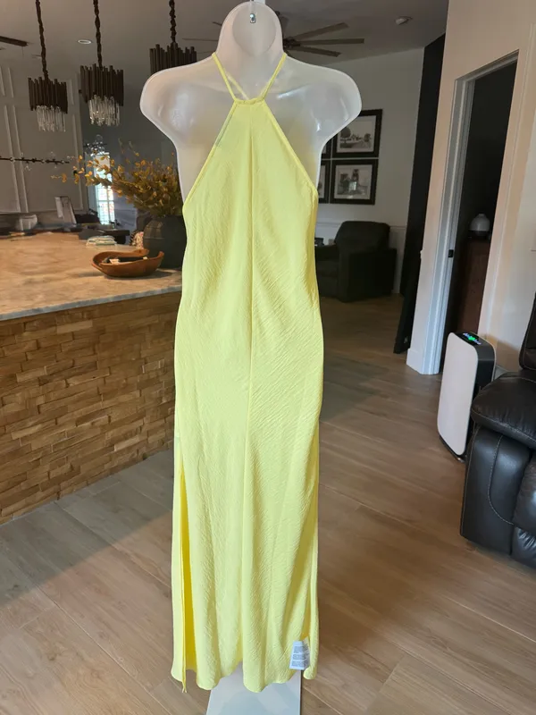ASOS DESIGN Wrap Neck Maxi Dress with Thigh Split. Size 6 - Image 5