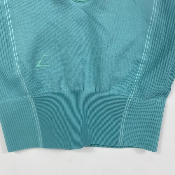 Gymshark Leggings Womens Small Teal High Waist Seamless Yoga Pants Athletic‎ - Image 2