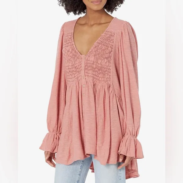 Free People “Don’t Call Me Baby” Thermal Tunic Dress – Rosie – Size Large - Image 3