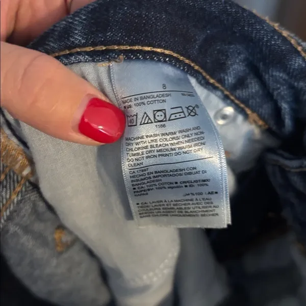 Old Navy High-Rise Slouchy Straight Jeans - Blue - Image 4