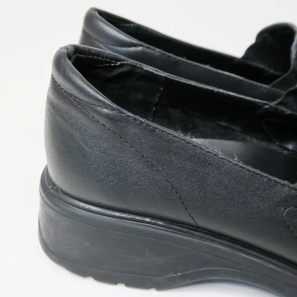 Vintage 90s Predictions Black Leather Loafers - Image 6
