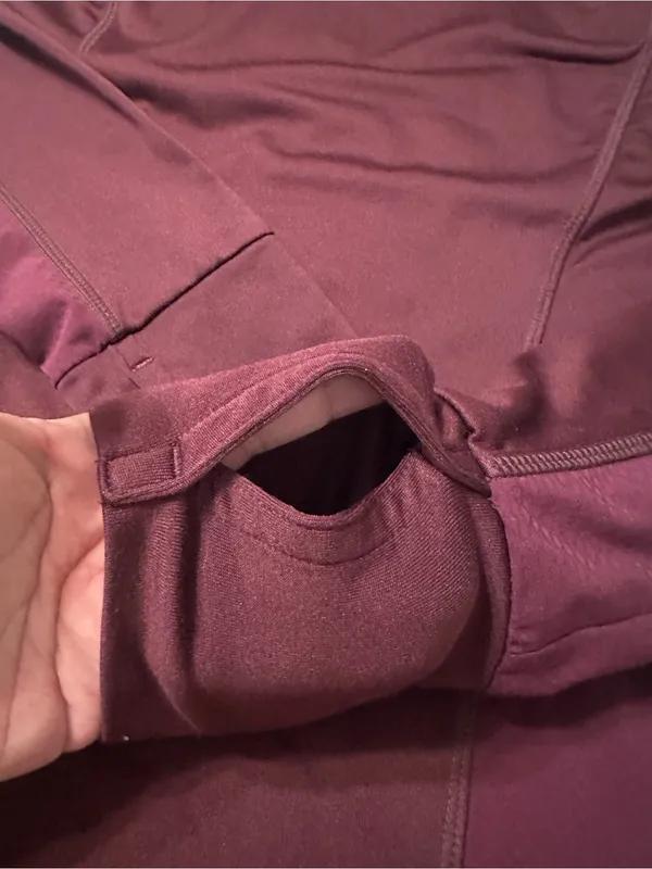 Athleta Women's Tech Hoodie -Maroon Hooded Pullover Top - Size S/M (estimated) - Image 7