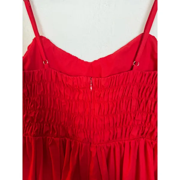 Petal & Pup Camilla Shirred Maxi Sundress Sweetheart Neckline Red Size Small - Image 5