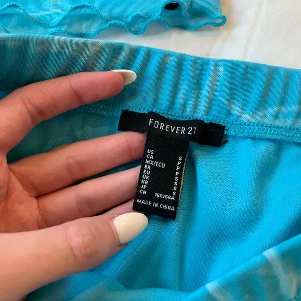 Forever 21 Aqua Matching Skirt Set - Image 6
